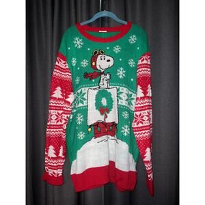 Ugly Christmas Sweater Xmas Size Xl Snoopy